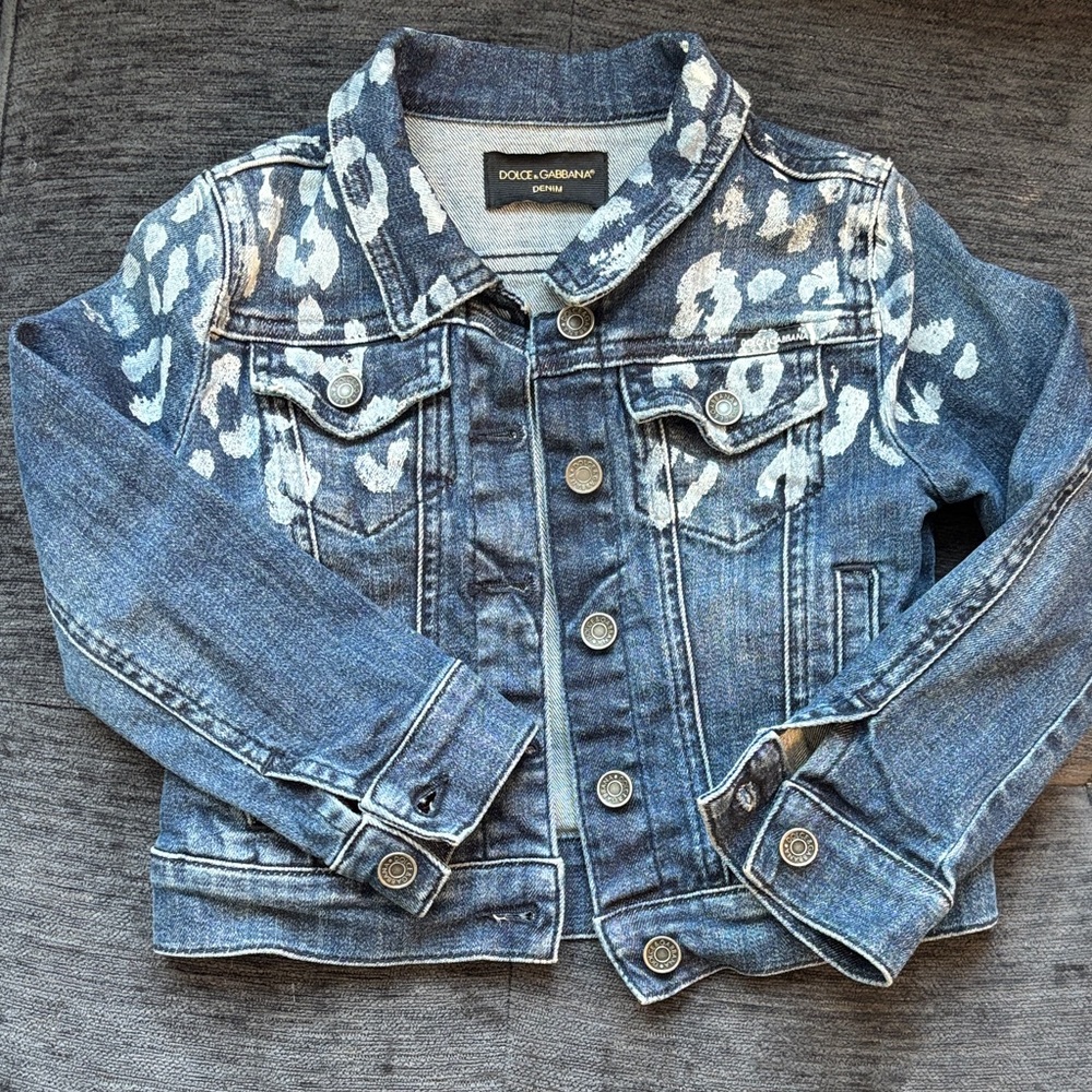 Dolce & Gabbana Kids Patterned Denim Jacket